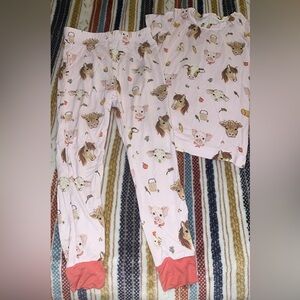 Adorable Pink Animal Print Kids Pajamas